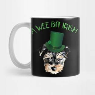 A Wee Bit  Irish Cute Yorkshire Terrier with Leprechaun Hat Mug